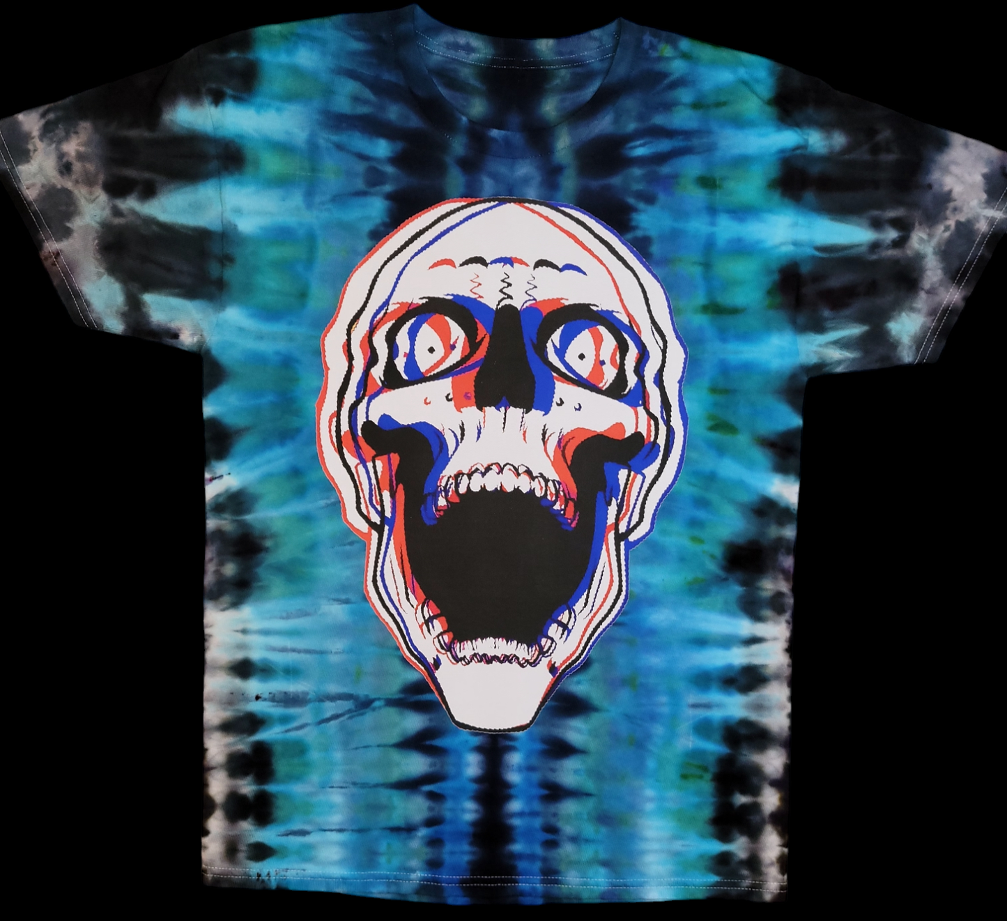 "Optical Illusion Skull" Tie Dye (MED)