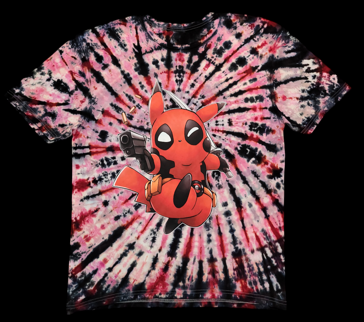 "Deadpool Pika" Tie-dye T-shirt (XL)